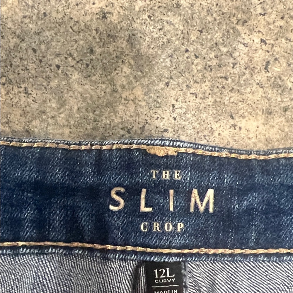 White House Black Market Slim Crop Jeans - Dark Blue